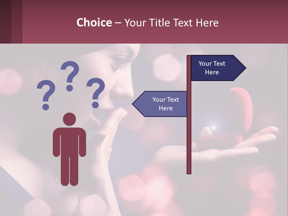 Offer A Girl A Ring And A Heart PowerPoint Template