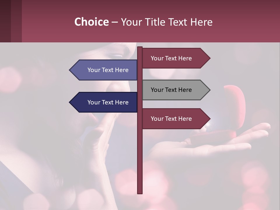 Offer A Girl A Ring And A Heart PowerPoint Template