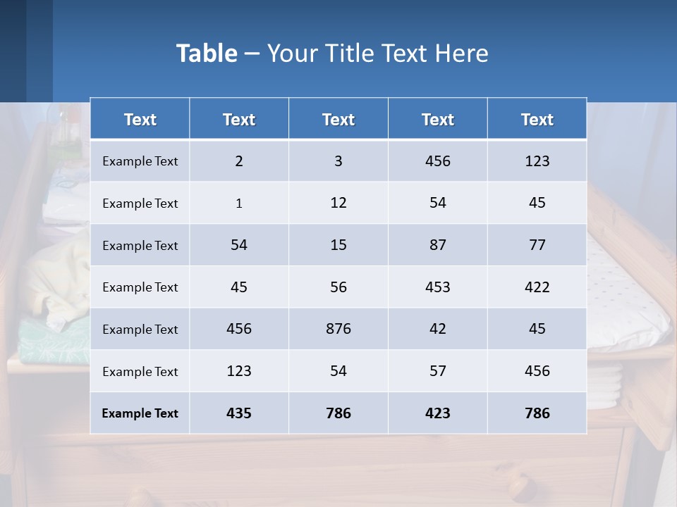 Changing Table PowerPoint Template
