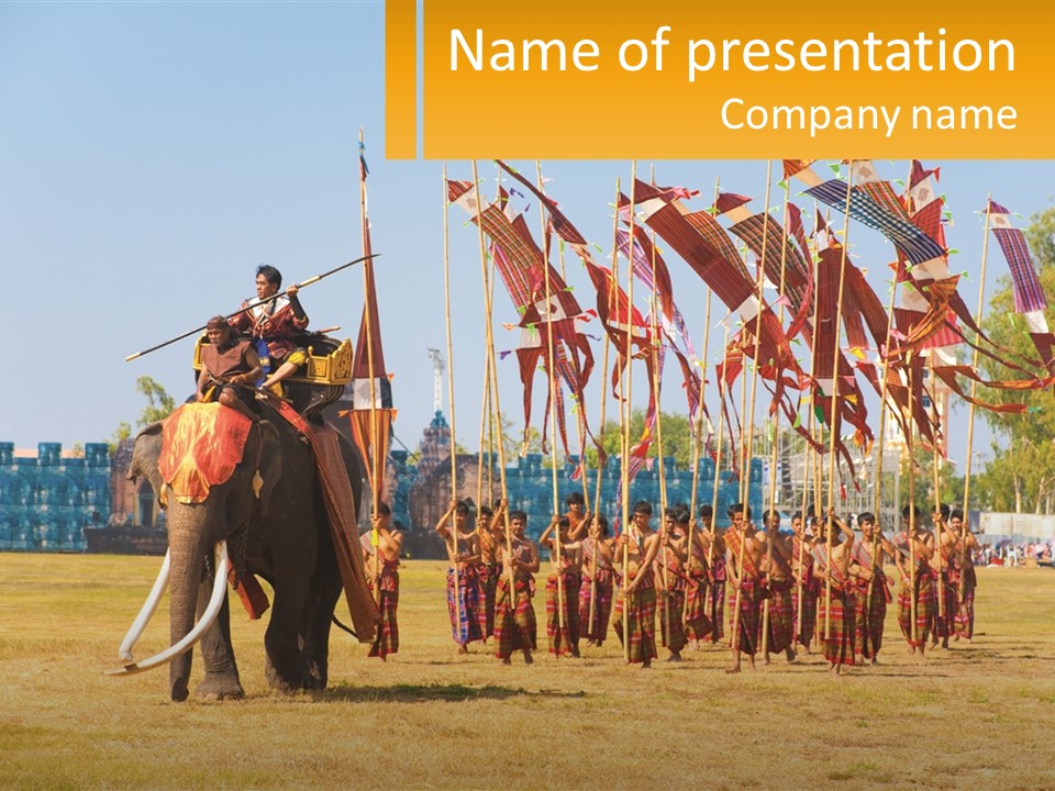 Tribe And Elephant PowerPoint Template