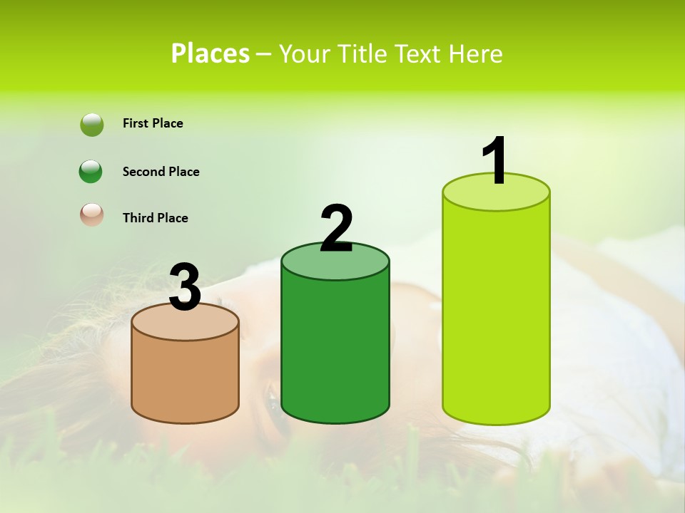 Girl Lying In The Grass PowerPoint Template