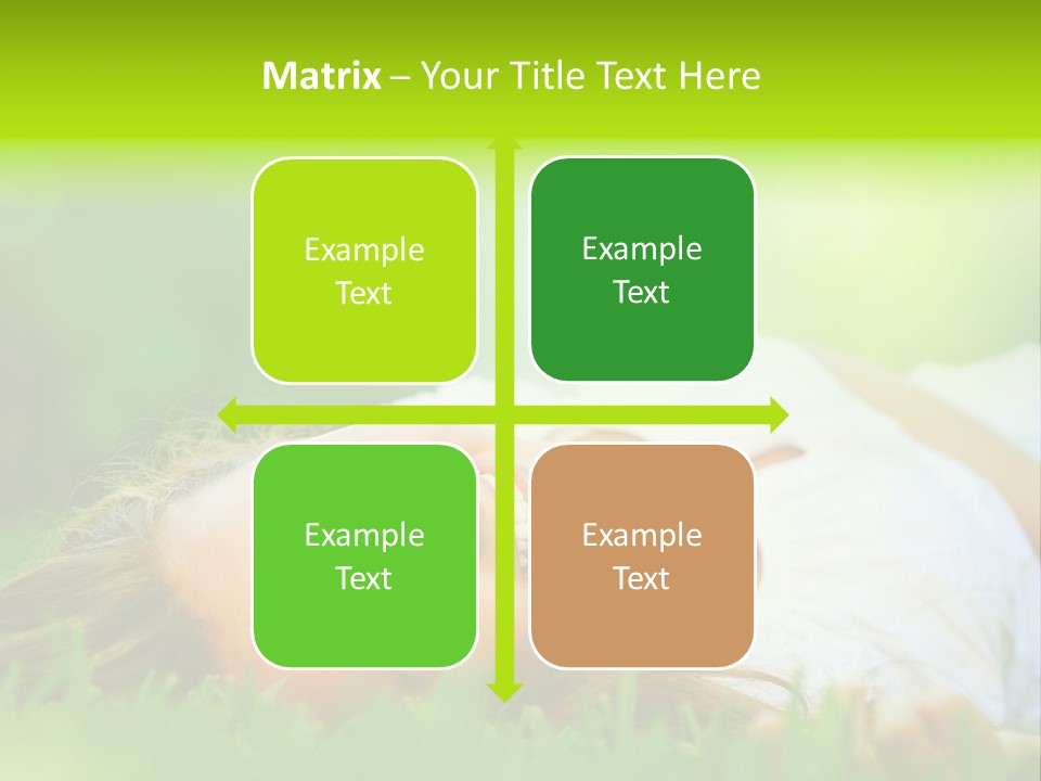 Girl Lying In The Grass PowerPoint Template