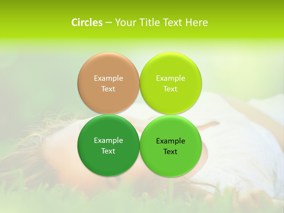 Girl Lying In The Grass PowerPoint Template