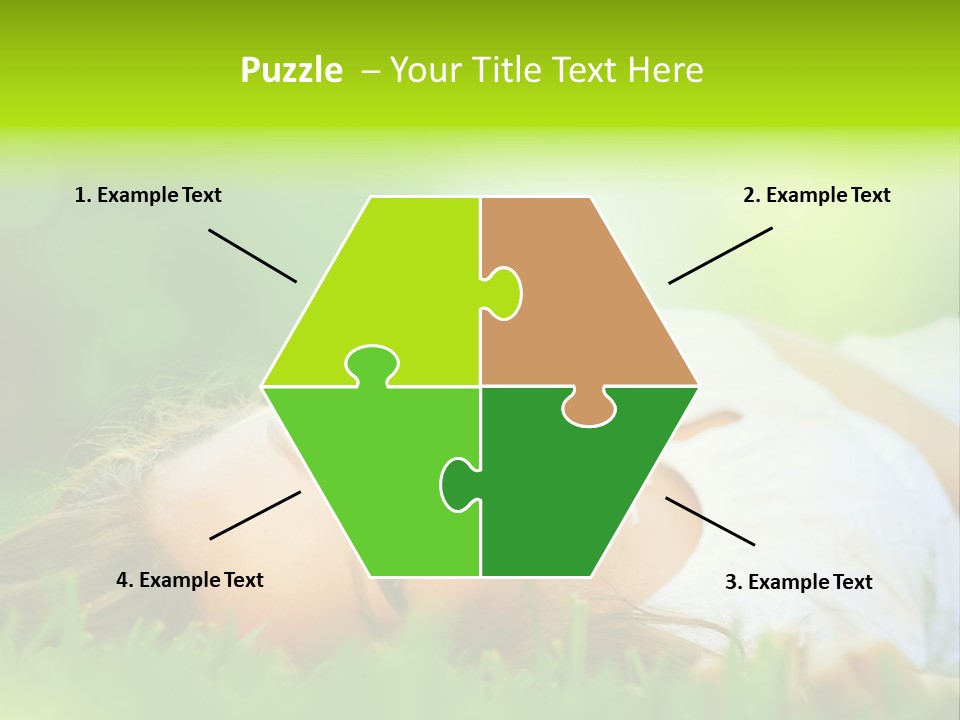 Girl Lying In The Grass PowerPoint Template