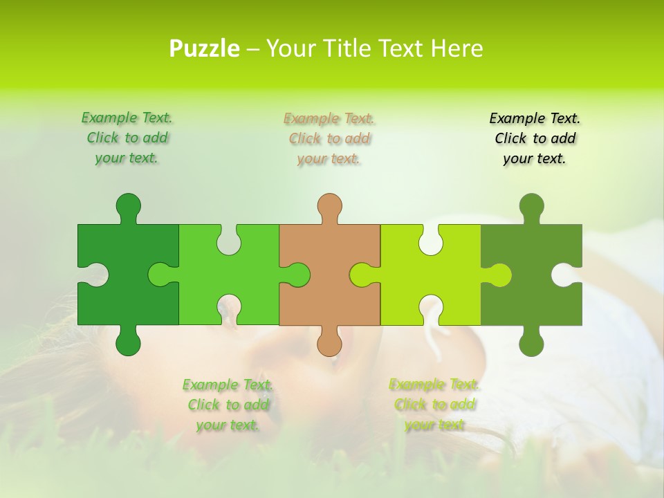 Girl Lying In The Grass PowerPoint Template