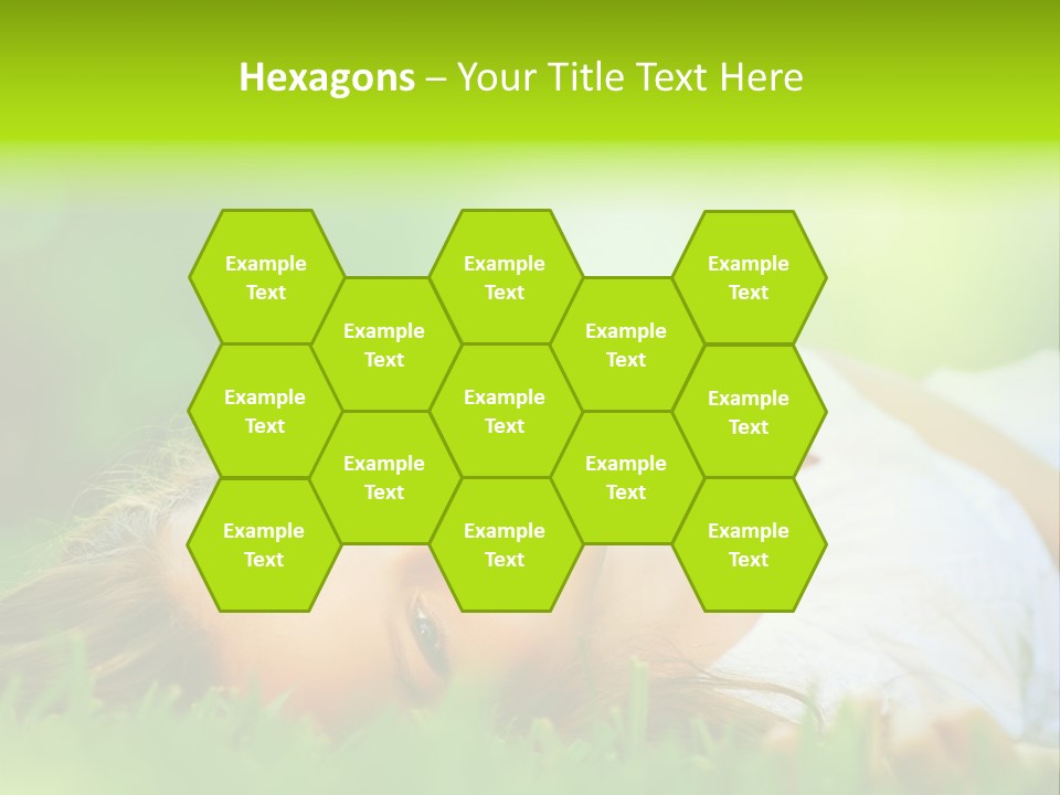 Girl Lying In The Grass PowerPoint Template