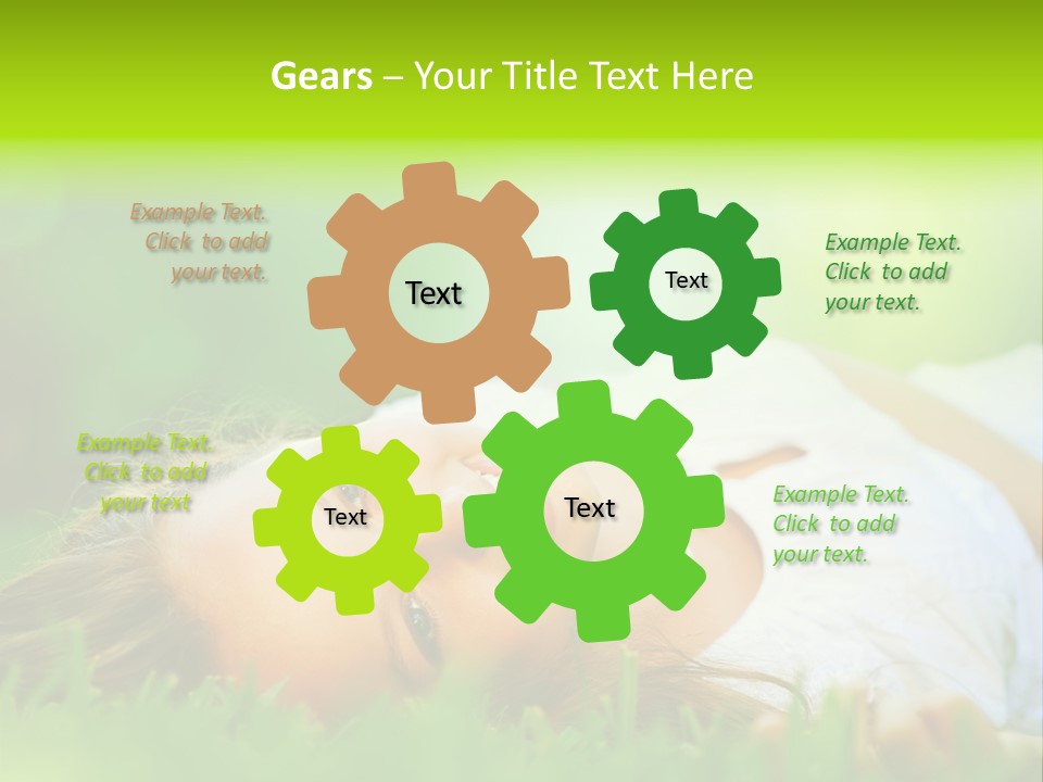 Girl Lying In The Grass PowerPoint Template