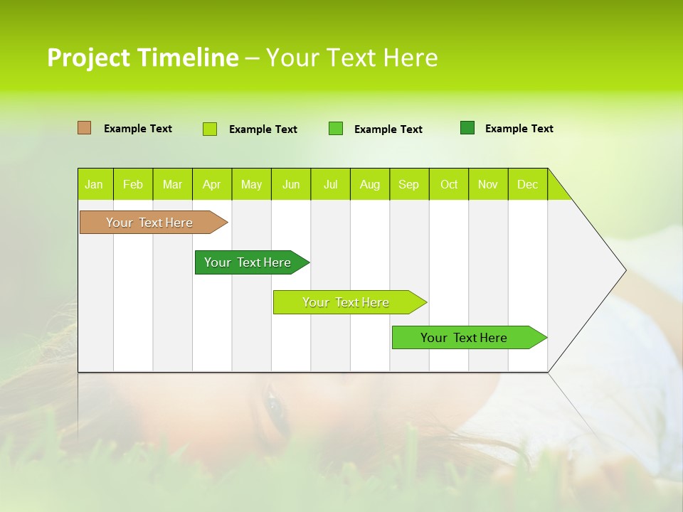 Girl Lying In The Grass PowerPoint Template