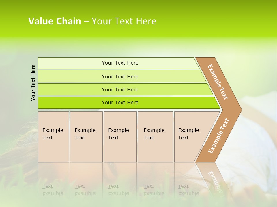 Girl Lying In The Grass PowerPoint Template