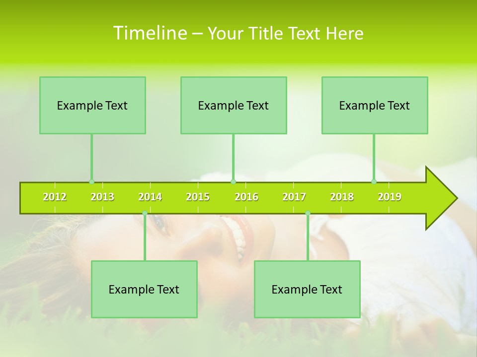 Girl Lying In The Grass PowerPoint Template