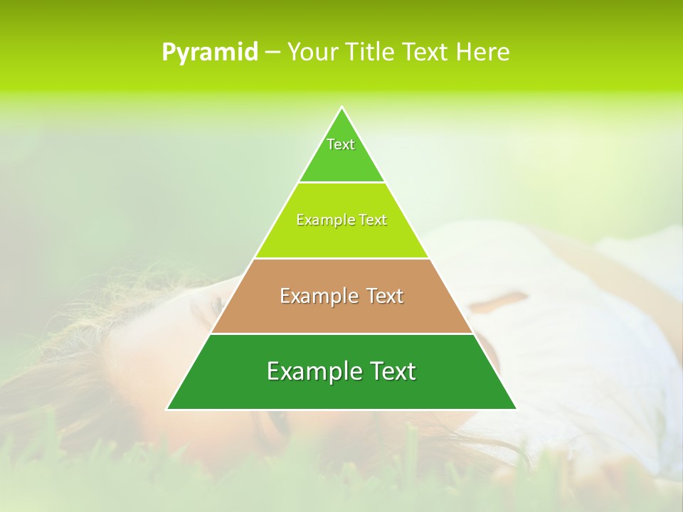 Girl Lying In The Grass PowerPoint Template