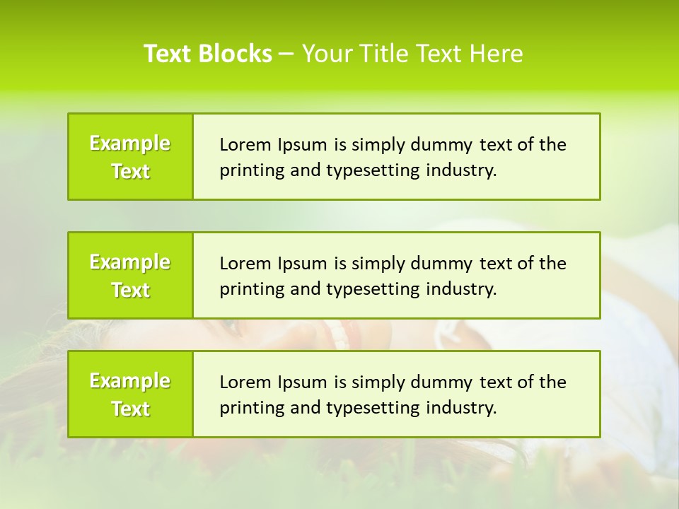 Girl Lying In The Grass PowerPoint Template