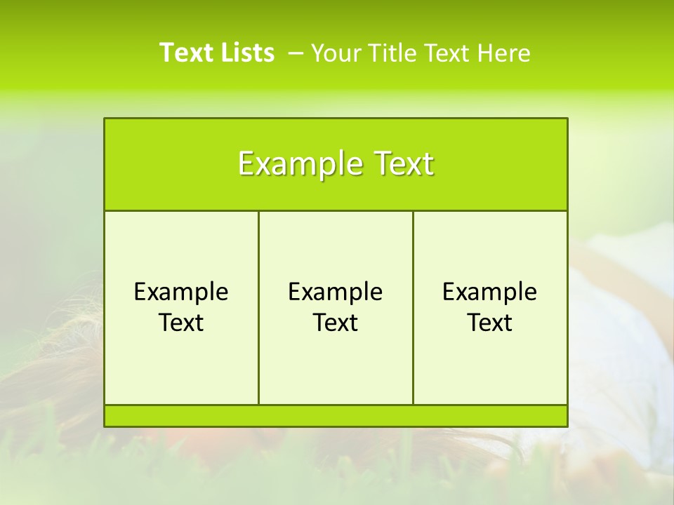 Girl Lying In The Grass PowerPoint Template