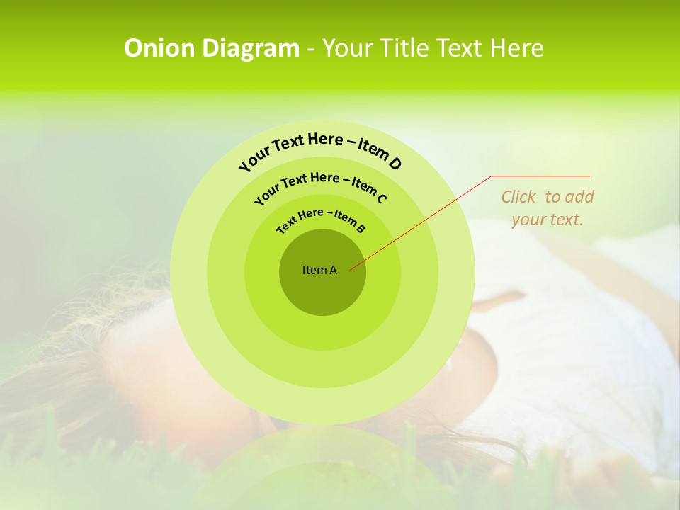 Girl Lying In The Grass PowerPoint Template