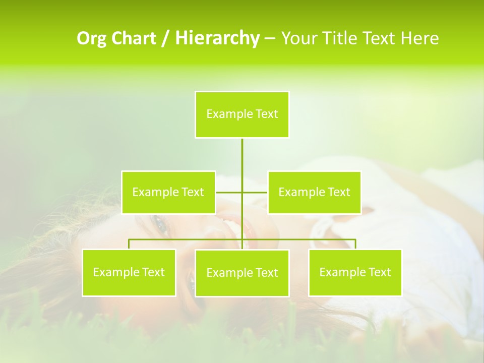 Girl Lying In The Grass PowerPoint Template