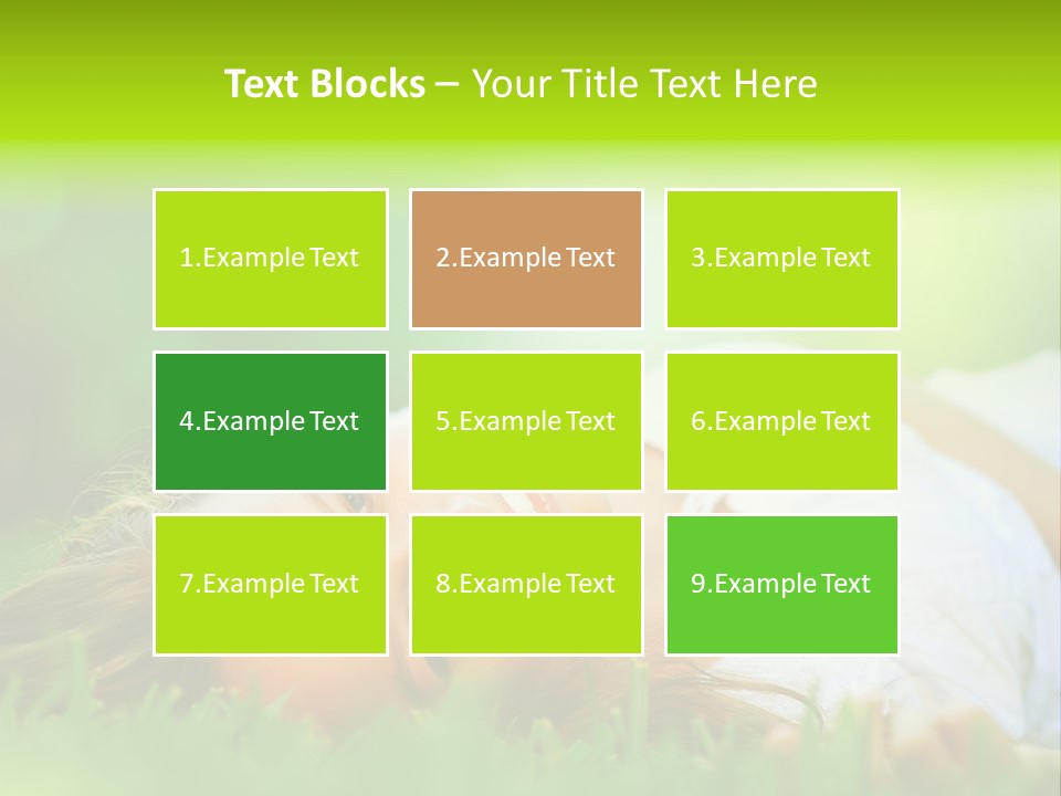 Girl Lying In The Grass PowerPoint Template