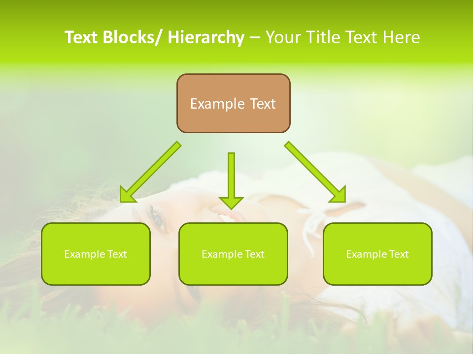 Girl Lying In The Grass PowerPoint Template