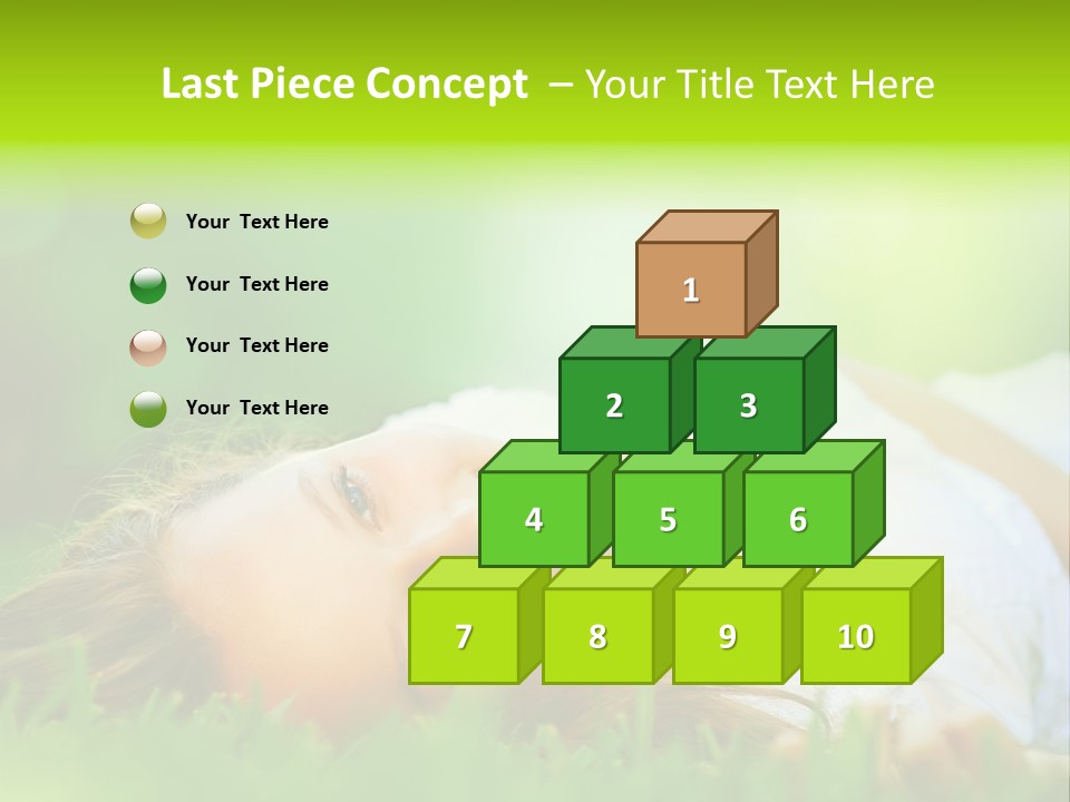 Girl Lying In The Grass PowerPoint Template