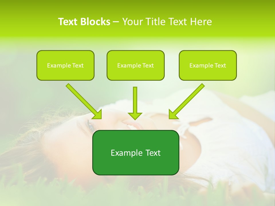 Girl Lying In The Grass PowerPoint Template