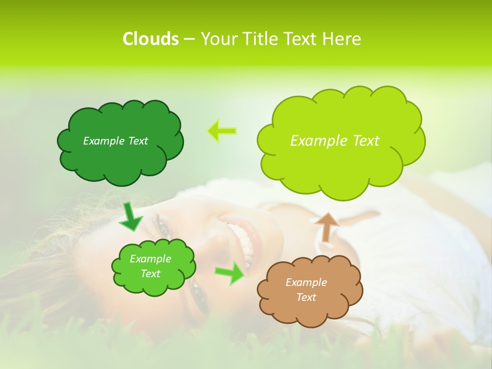 Girl Lying In The Grass PowerPoint Template