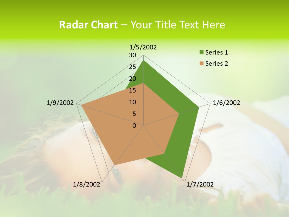 Girl Lying In The Grass PowerPoint Template
