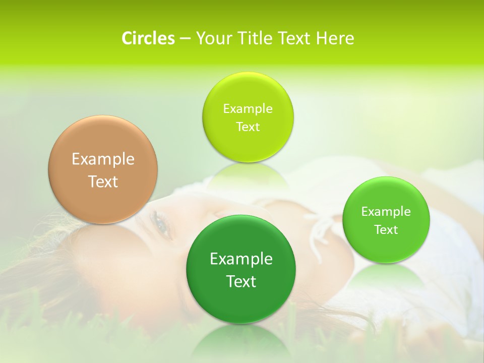 Girl Lying In The Grass PowerPoint Template