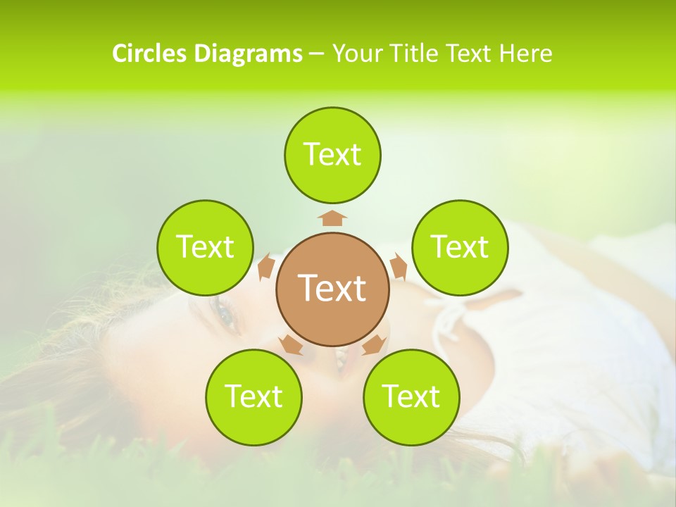 Girl Lying In The Grass PowerPoint Template