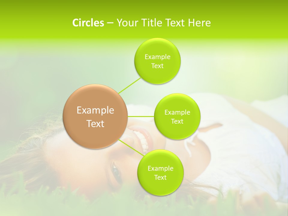 Girl Lying In The Grass PowerPoint Template