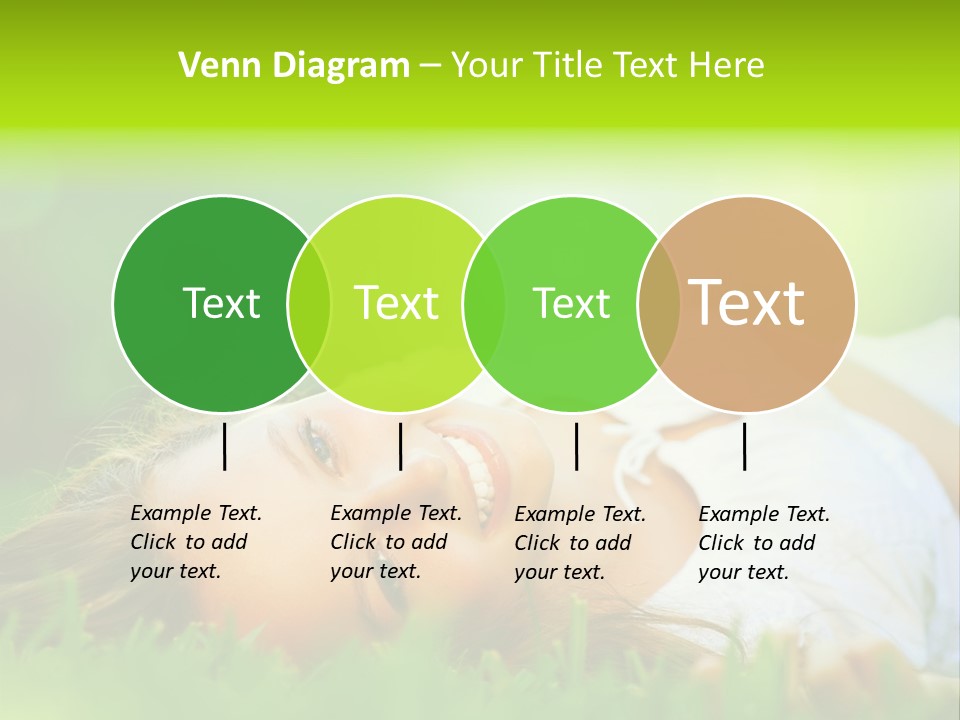 Girl Lying In The Grass PowerPoint Template