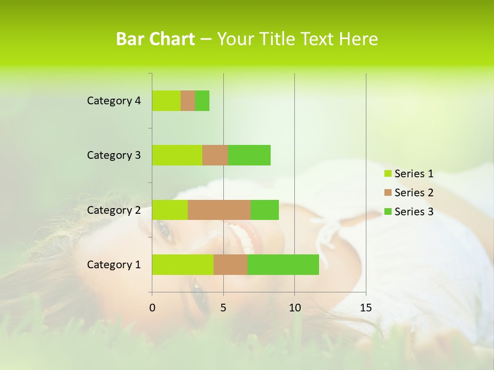 Girl Lying In The Grass PowerPoint Template