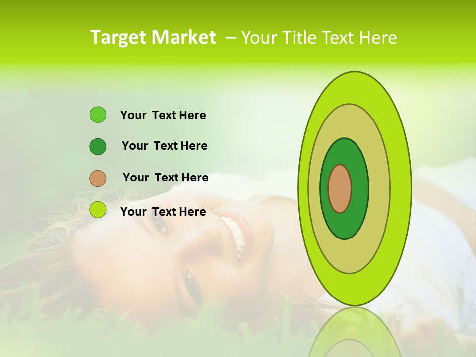 Girl Lying In The Grass PowerPoint Template