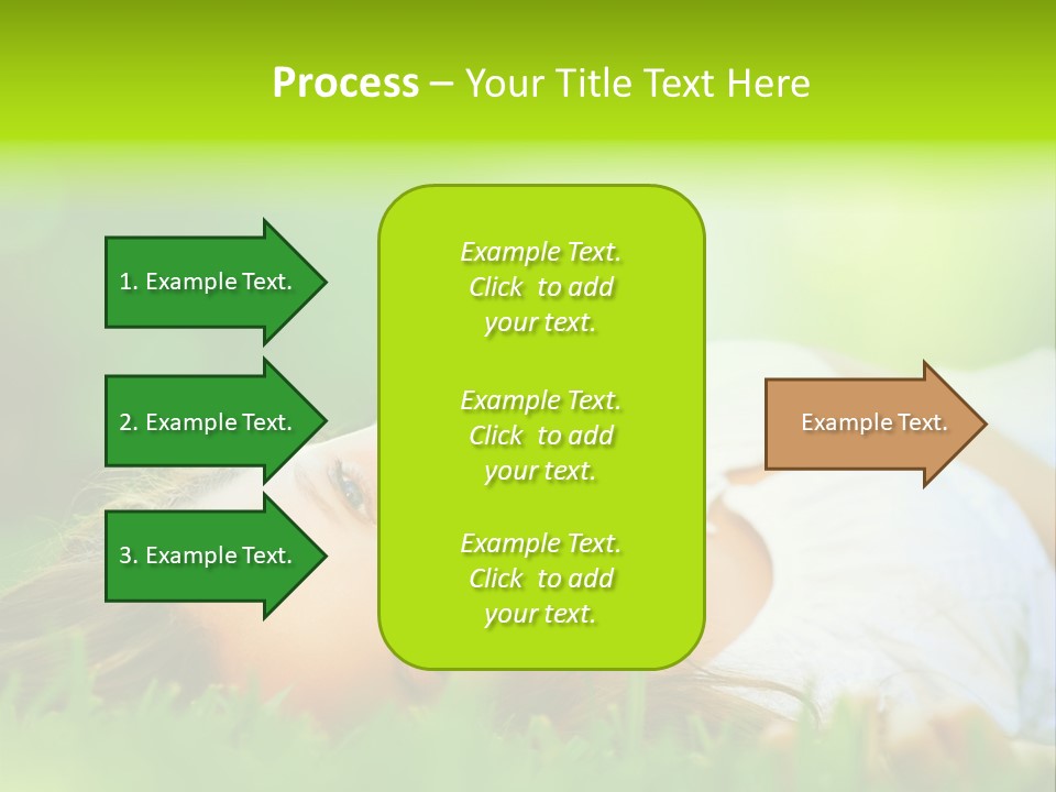 Girl Lying In The Grass PowerPoint Template