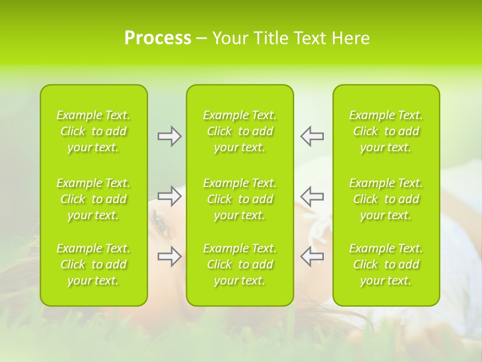 Girl Lying In The Grass PowerPoint Template