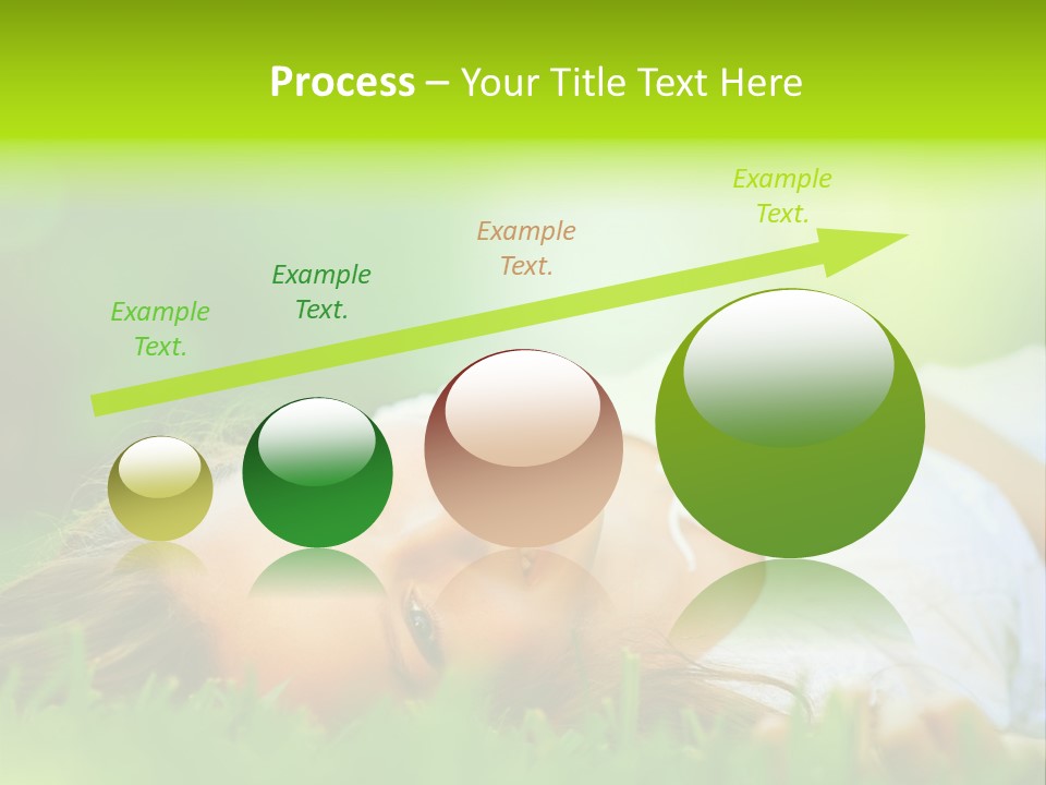 Girl Lying In The Grass PowerPoint Template