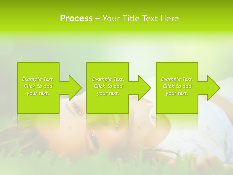 Girl Lying In The Grass PowerPoint Template