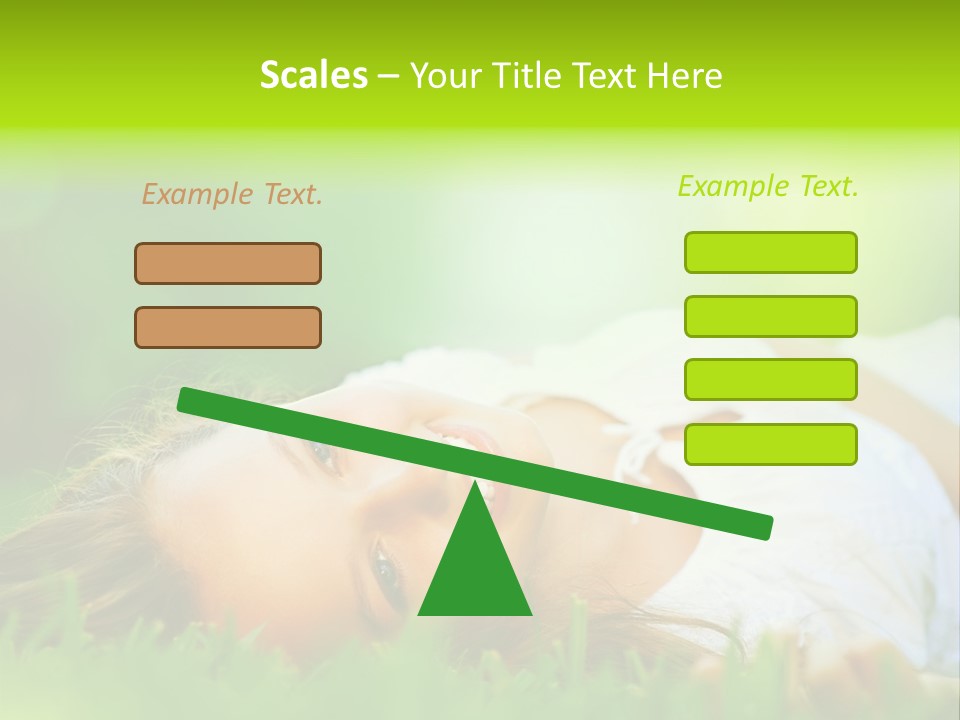 Girl Lying In The Grass PowerPoint Template