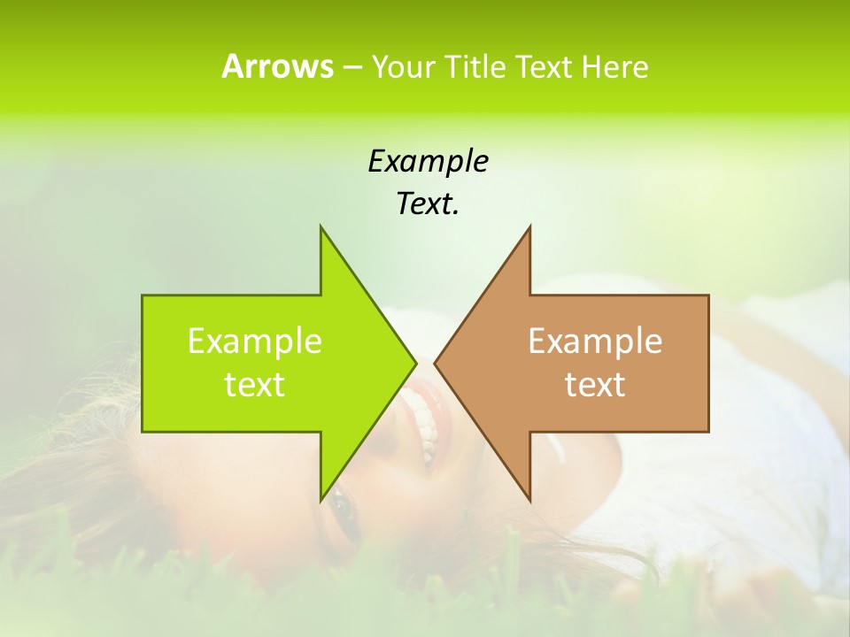 Girl Lying In The Grass PowerPoint Template