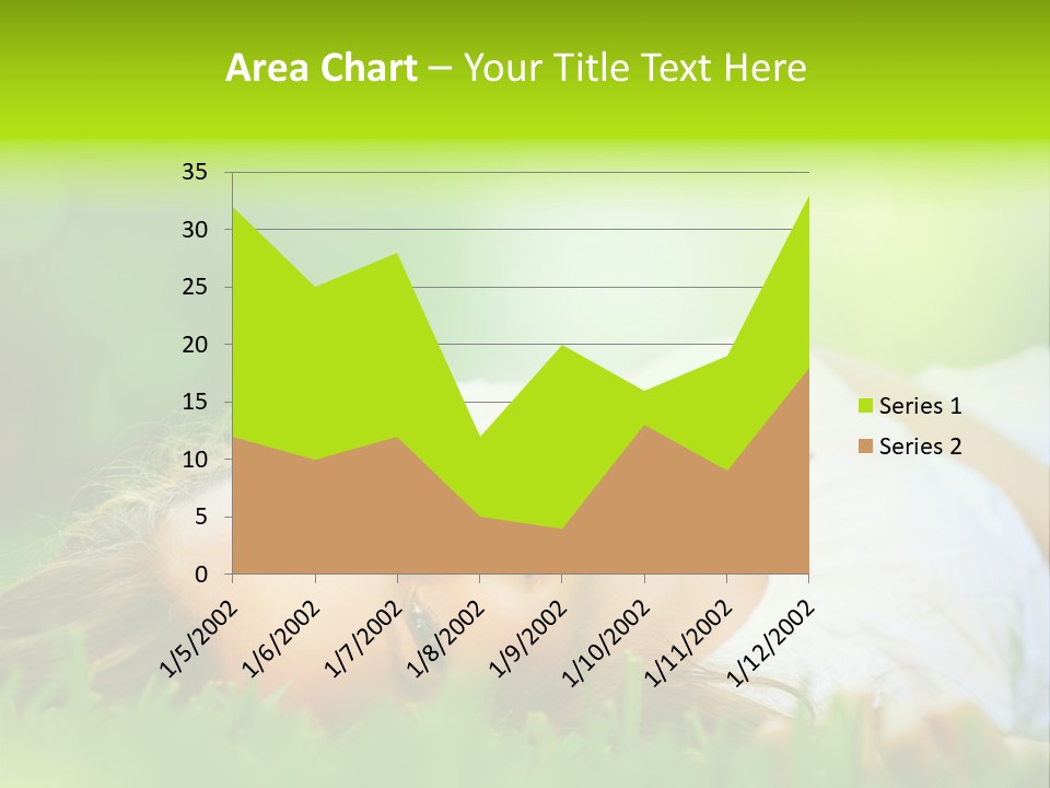 Girl Lying In The Grass PowerPoint Template