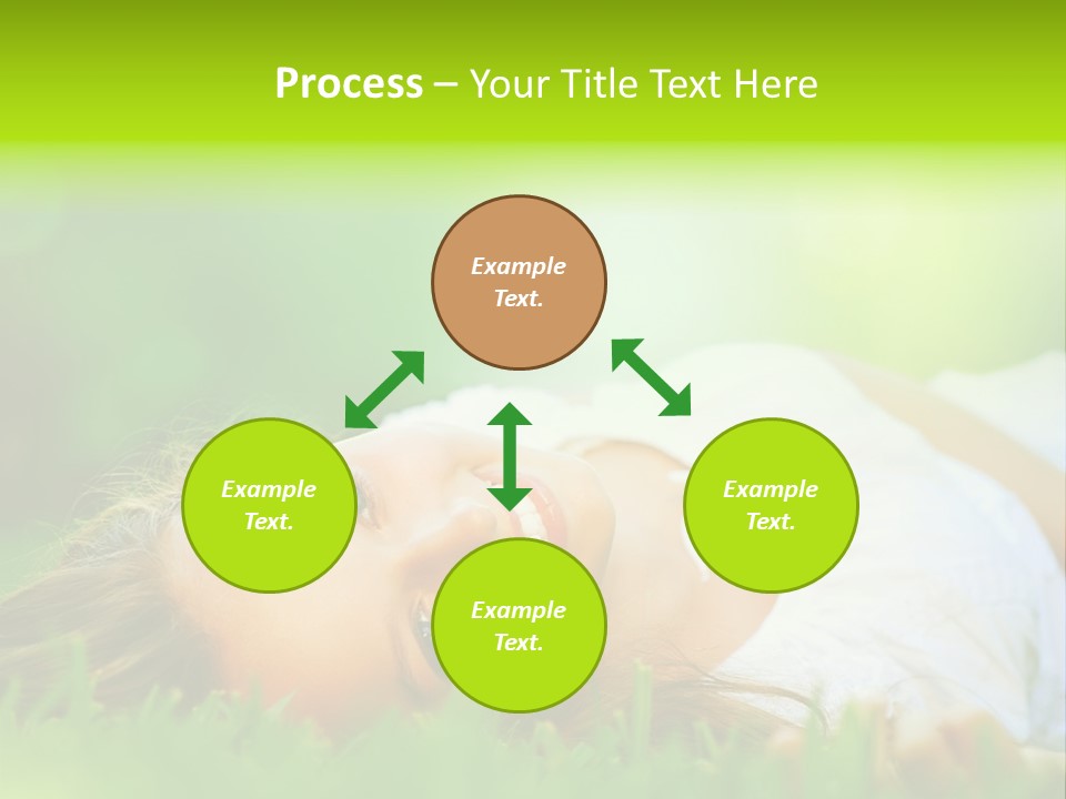 Girl Lying In The Grass PowerPoint Template