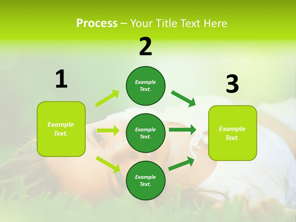 Girl Lying In The Grass PowerPoint Template