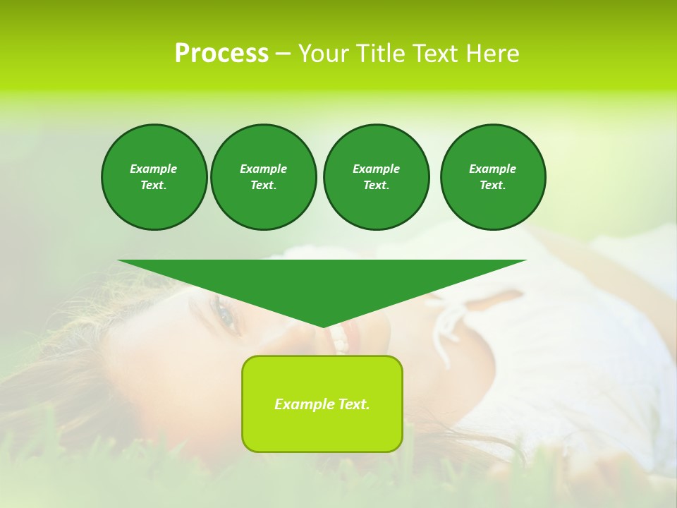 Girl Lying In The Grass PowerPoint Template