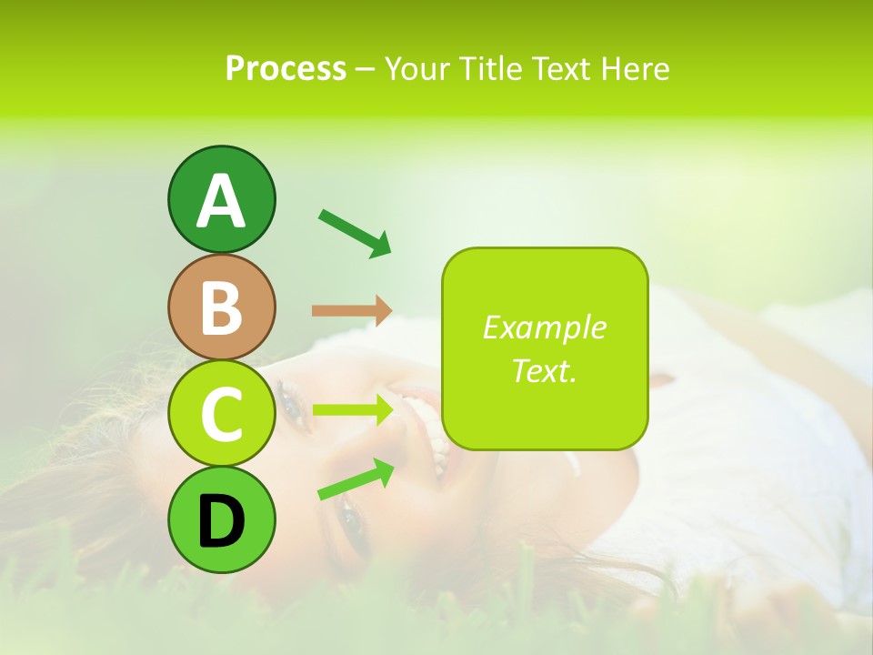 Girl Lying In The Grass PowerPoint Template