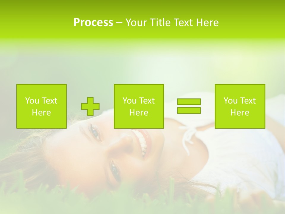 Girl Lying In The Grass PowerPoint Template