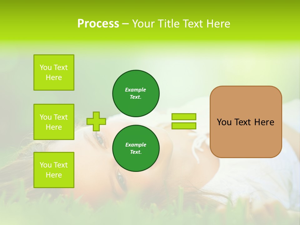 Girl Lying In The Grass PowerPoint Template
