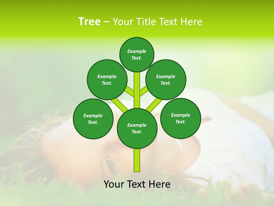 Girl Lying In The Grass PowerPoint Template