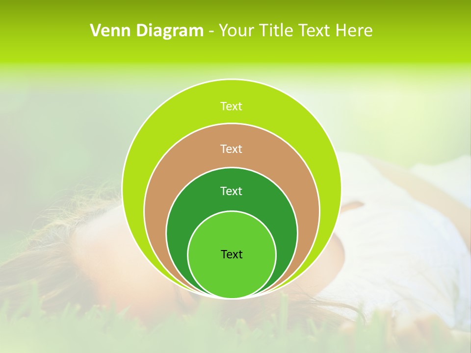 Girl Lying In The Grass PowerPoint Template