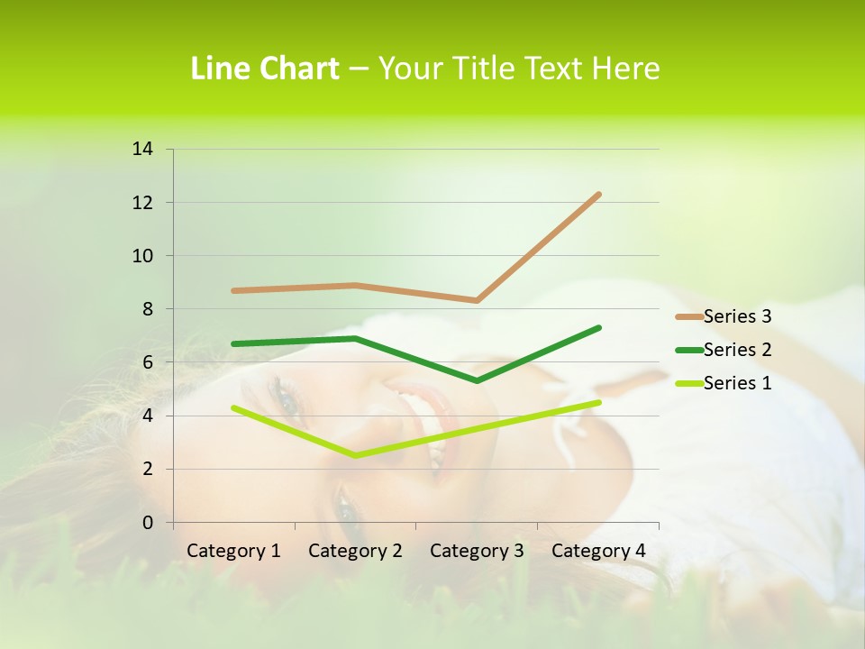 Girl Lying In The Grass PowerPoint Template