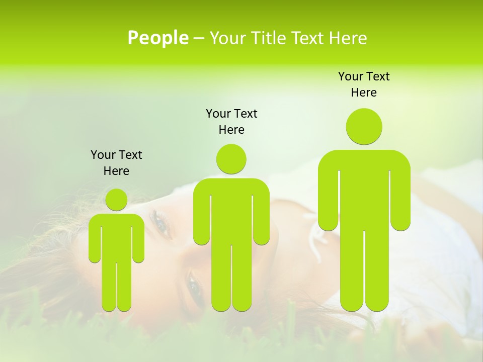 Girl Lying In The Grass PowerPoint Template