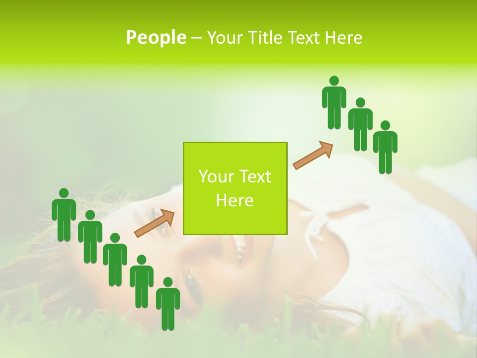 Girl Lying In The Grass PowerPoint Template