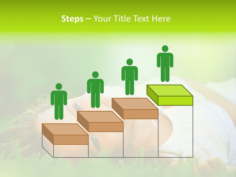 Girl Lying In The Grass PowerPoint Template